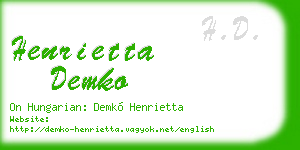 henrietta demko business card