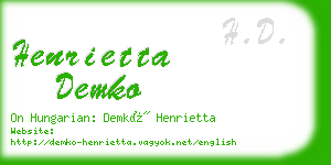 henrietta demko business card